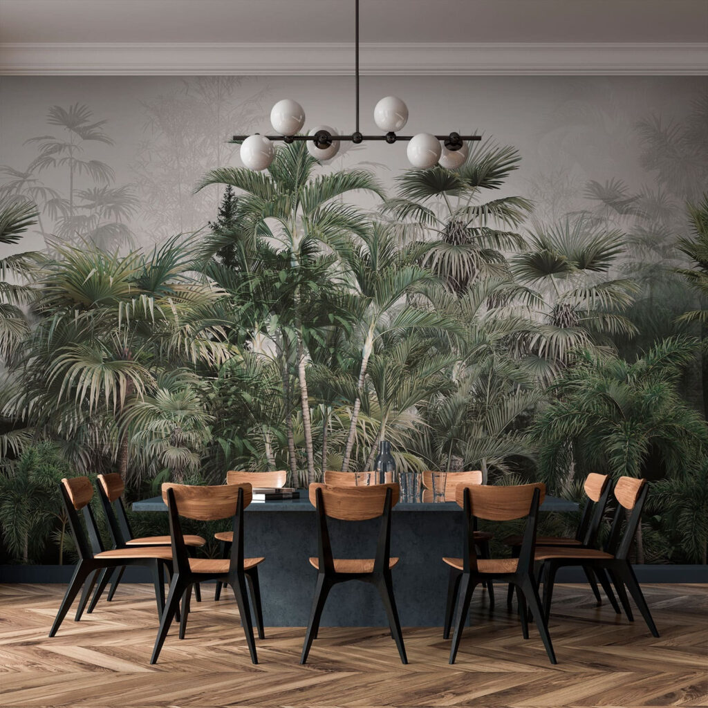 Palmieri deasupra tufișurilor — interior 3