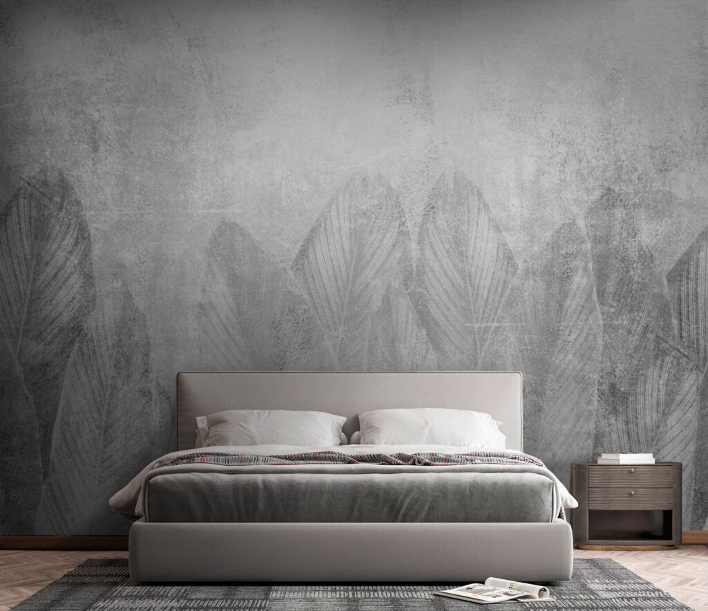 Frunze mari pe gri — interior 1