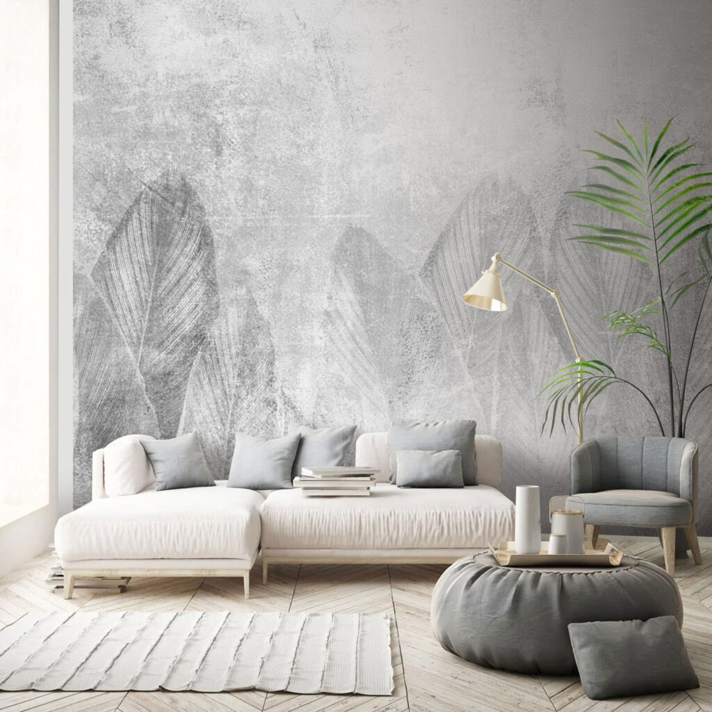 Frunze mari pe gri — interior 3