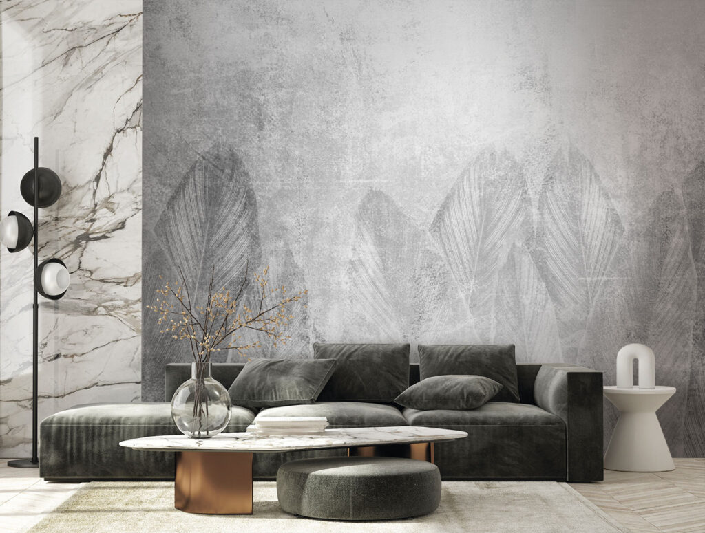 Frunze mari pe gri — interior 4