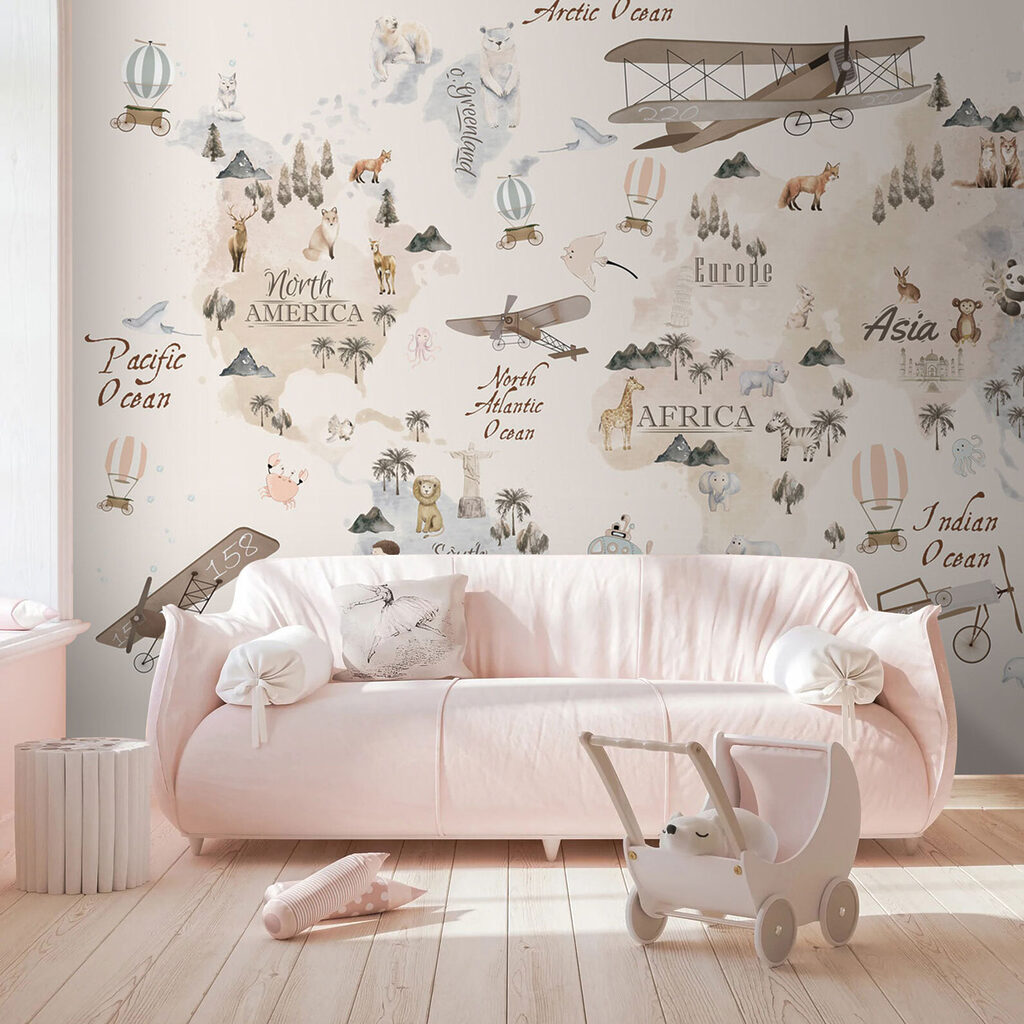 Animale pe hartă veche — interior 5