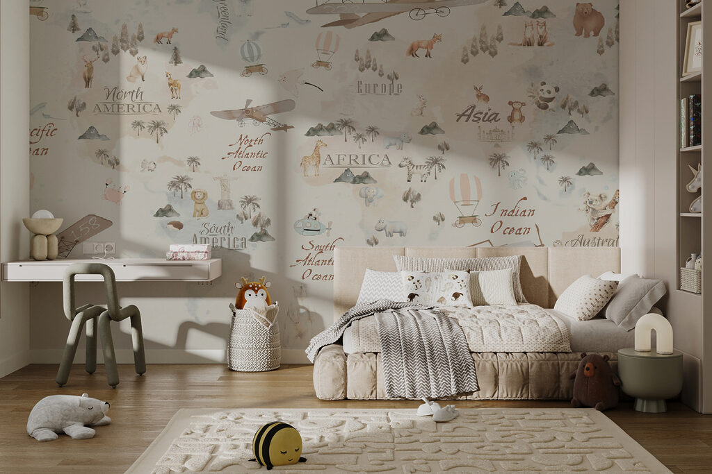 Animale pe hartă veche — interior 6