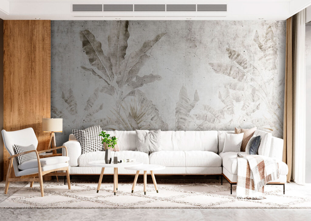 Jungla pe fond alb — interior 3