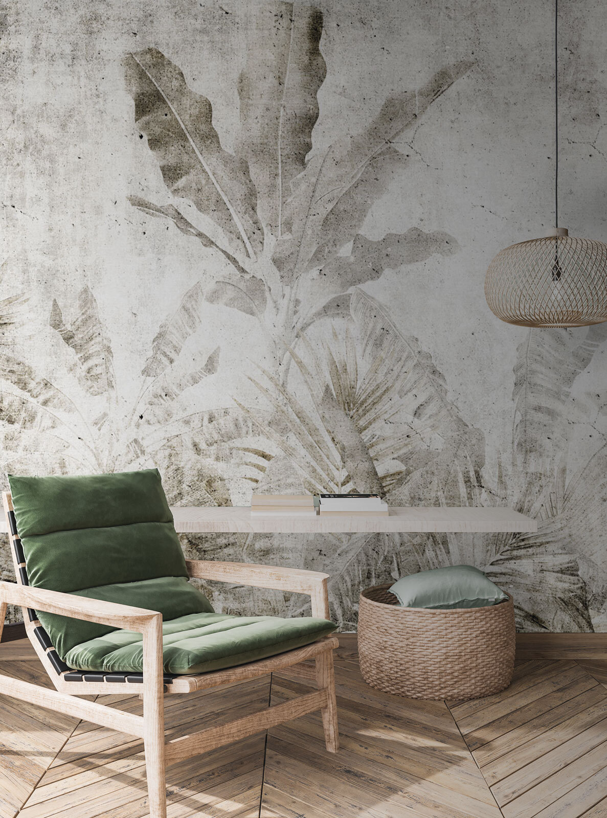 Jungla pe fond alb — interior 4