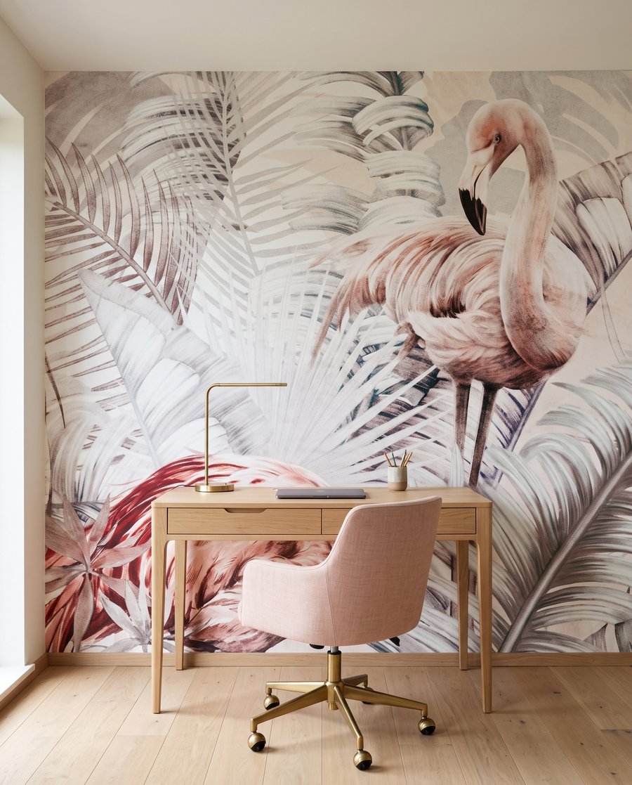 Flamingi printre crengi gri — interior 6