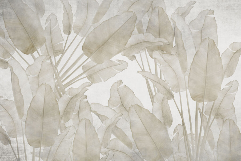 Frunze tropicale pe nisip — design complet