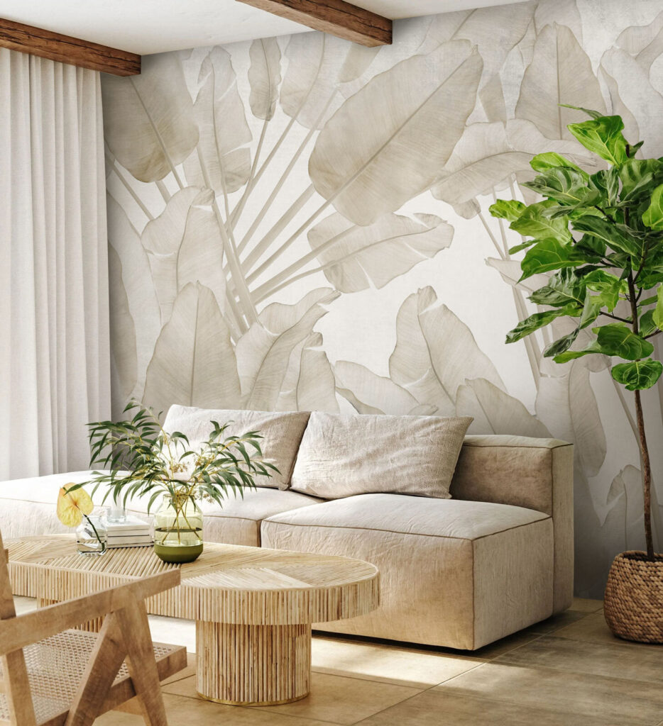 Frunze tropicale pe nisip — interior 4