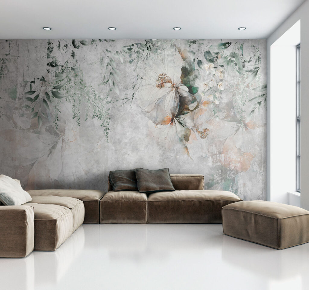 Flori estompate în vopsea — interior 2