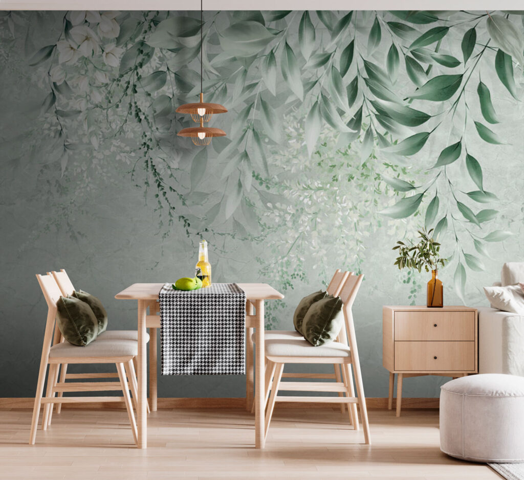 Ramuri atârnate pe verde — interior 2