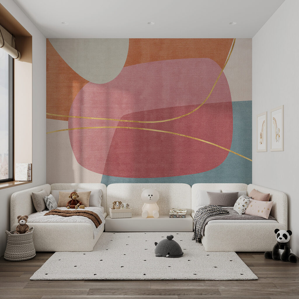 Cercuri pastelate, linii aurii — interior 4
