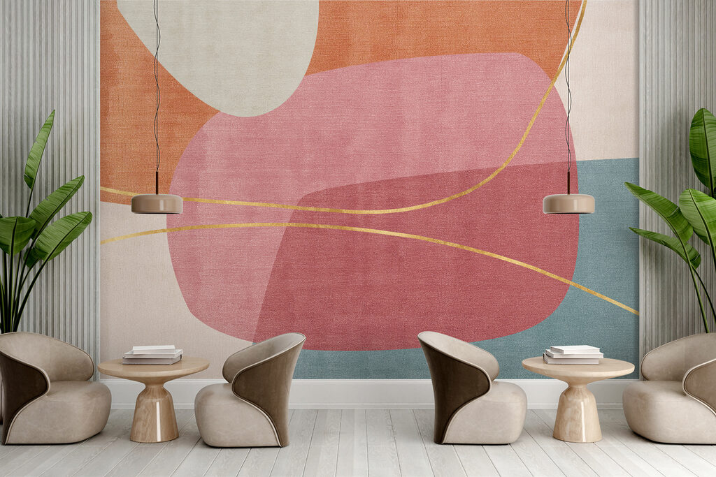 Cercuri pastelate, linii aurii — interior 5