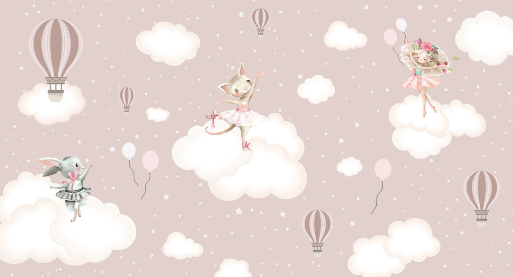 Animale pe nori roz — design complet