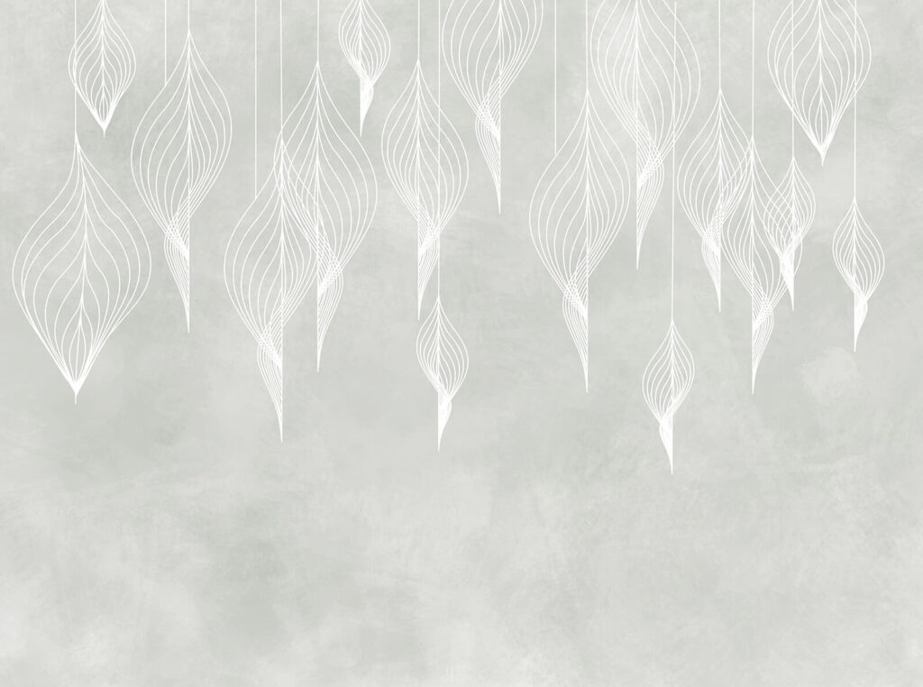 Contururi albe de frunze — design complet