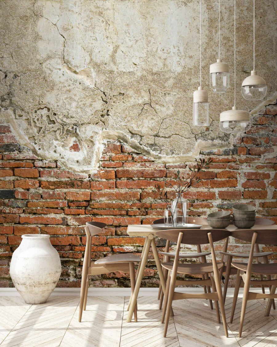 Cărămizi sub tencuială — interior 3