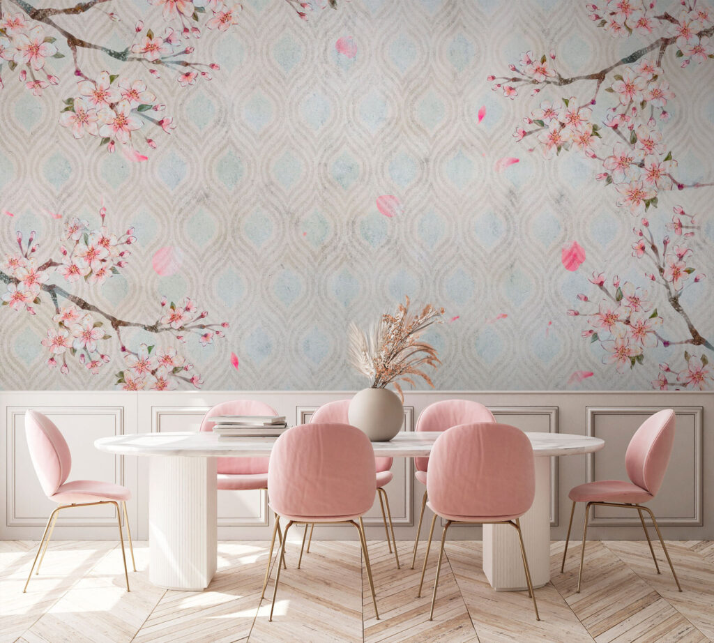 Ramuri înflorite în ornament — interior 1