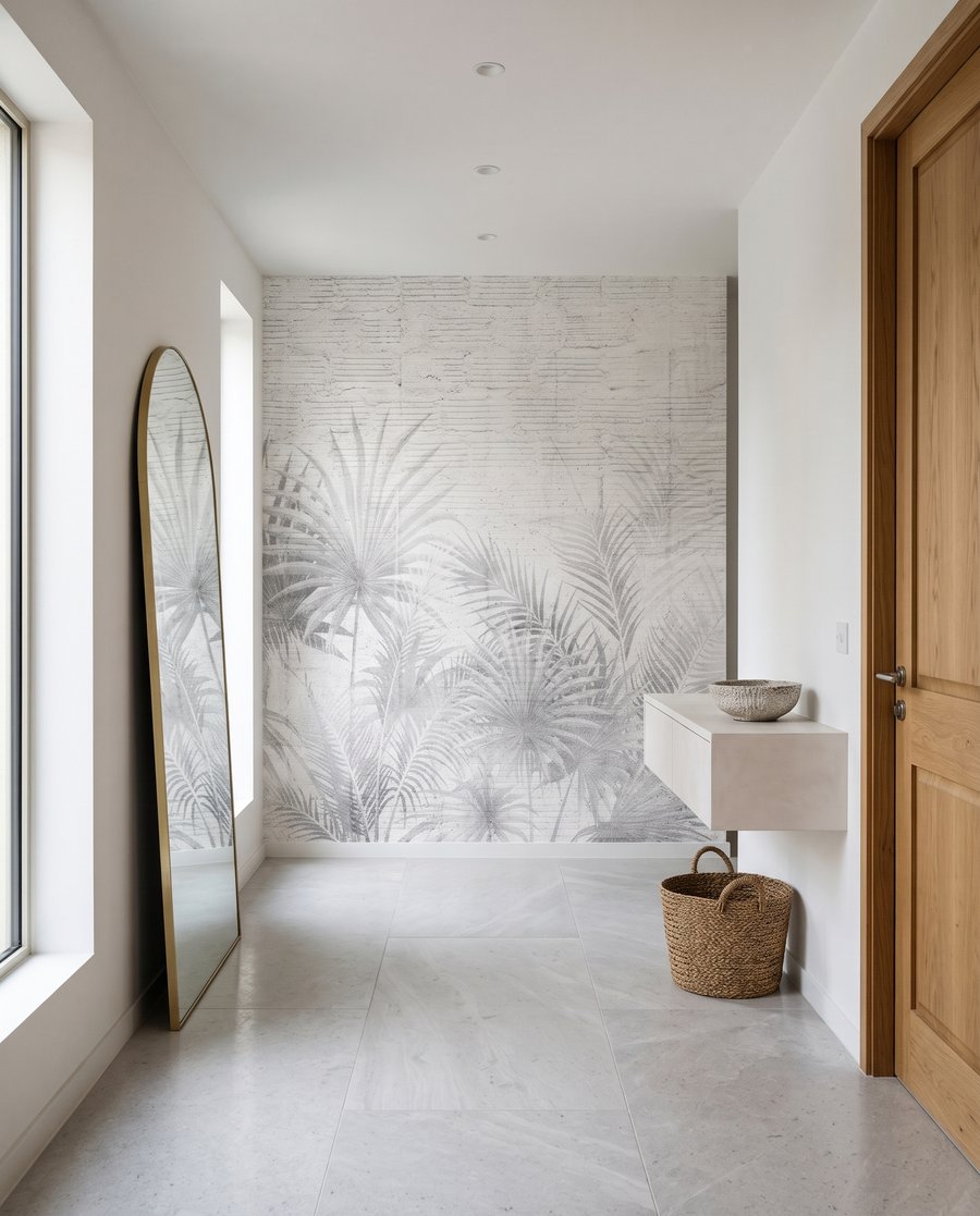 Palmieri pe fundal alb — interior 5