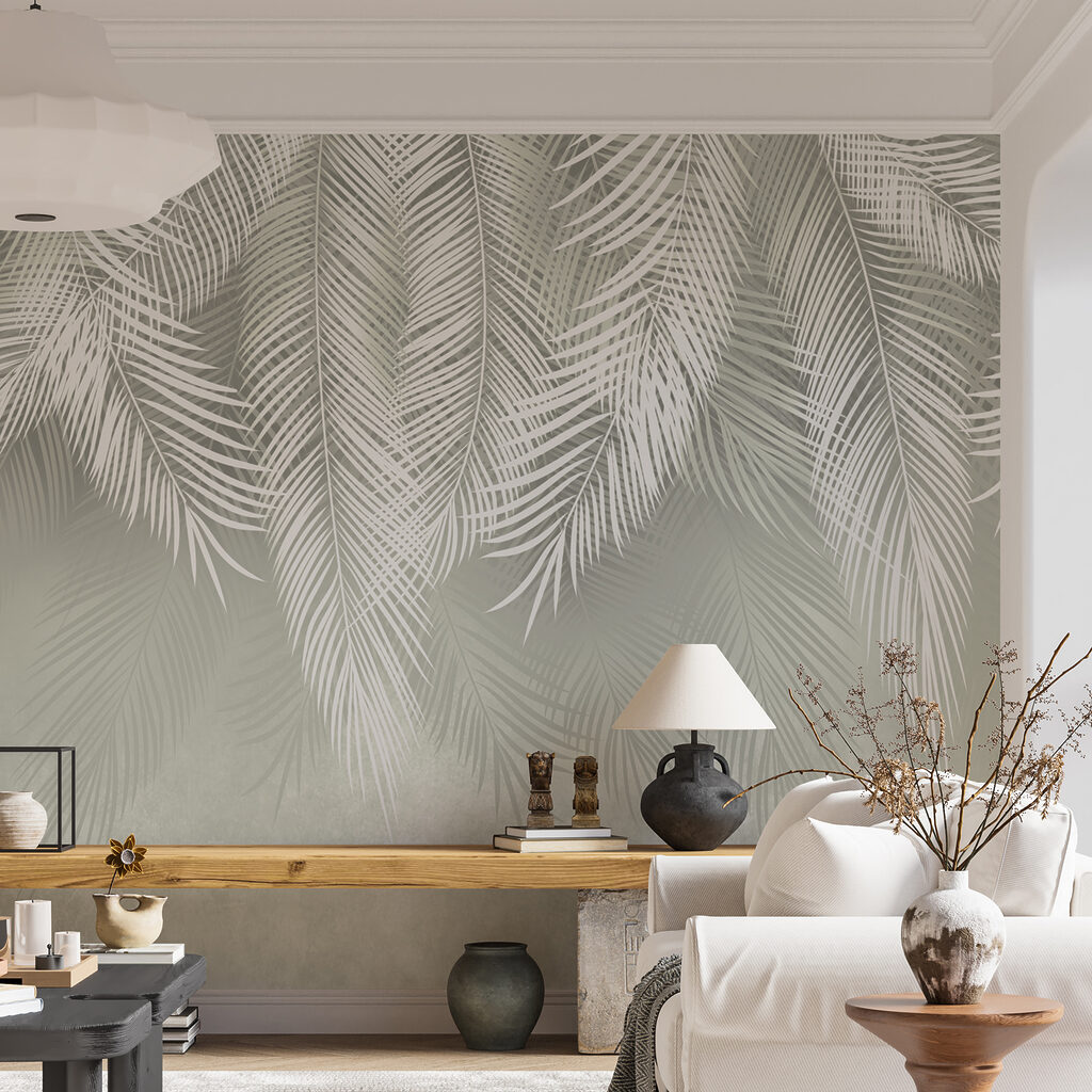 Palmieri pe verde-cenușiu — interior 4
