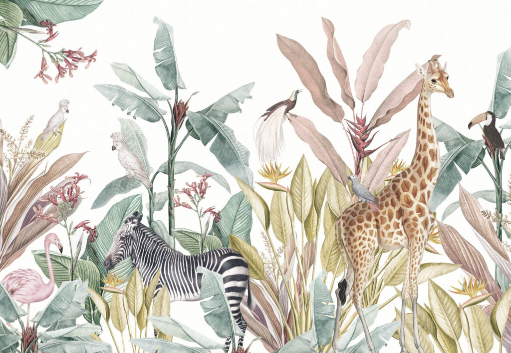 Girafă și zebră — design complet