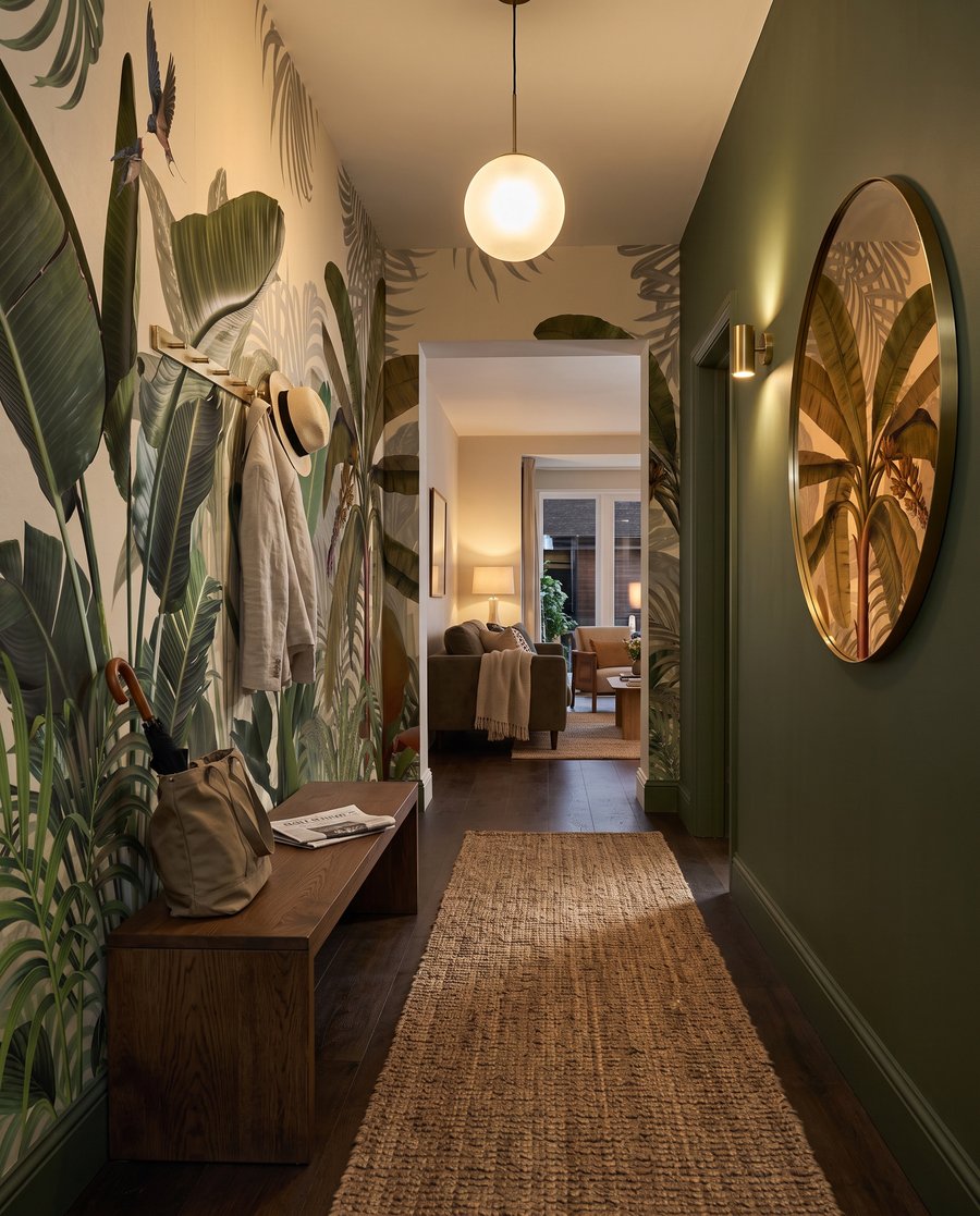Frunze peste verde adânc — interior 4