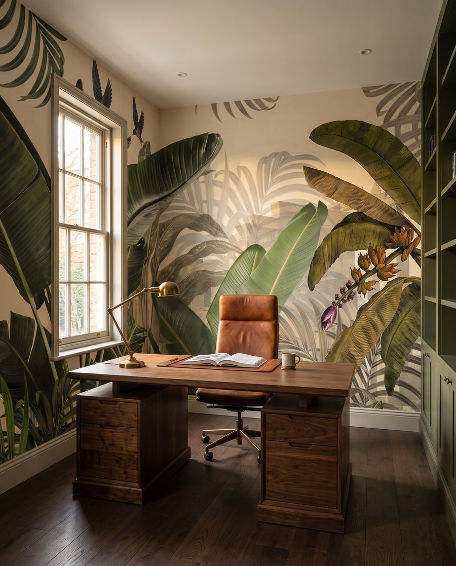 Frunze peste verde adânc — interior 6