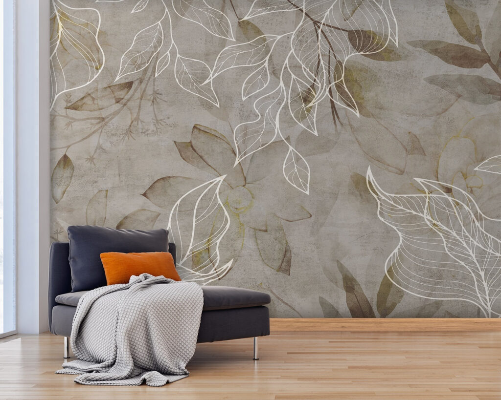 Frunze albe pe maro — interior 3