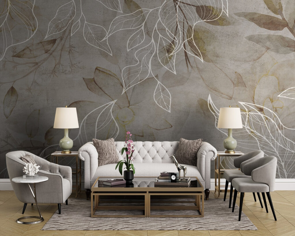 Frunze albe pe maro — interior 1