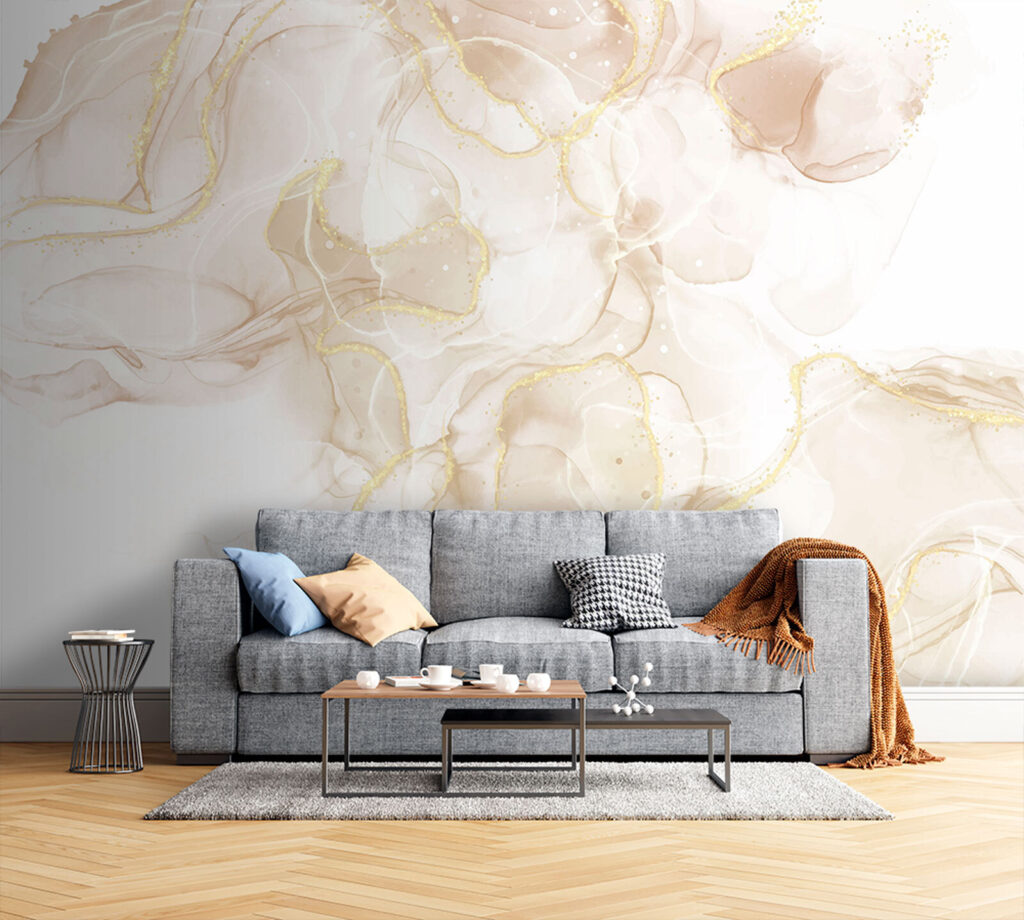 Pete aurii pe alb — interior 3