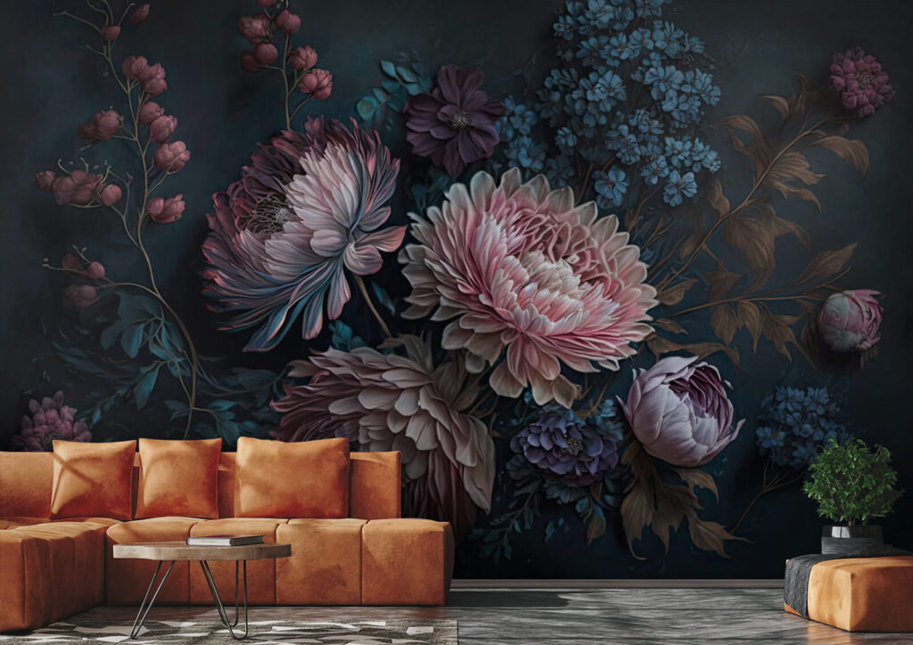 Crizanteme în noapte — interior 1