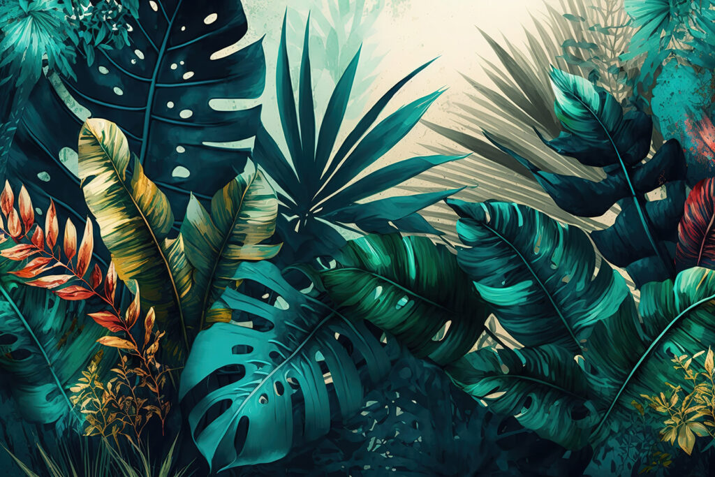 Plante tropicale în lumină — design complet