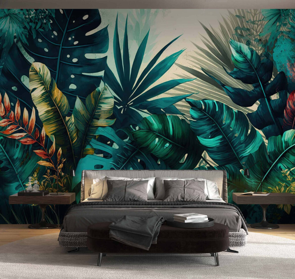 Plante tropicale în lumină într-un interior
