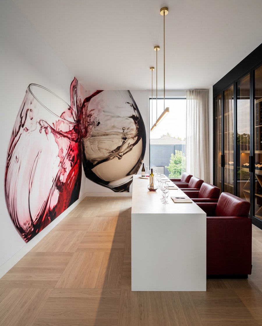 Vin stropit pe pahare — interior 5