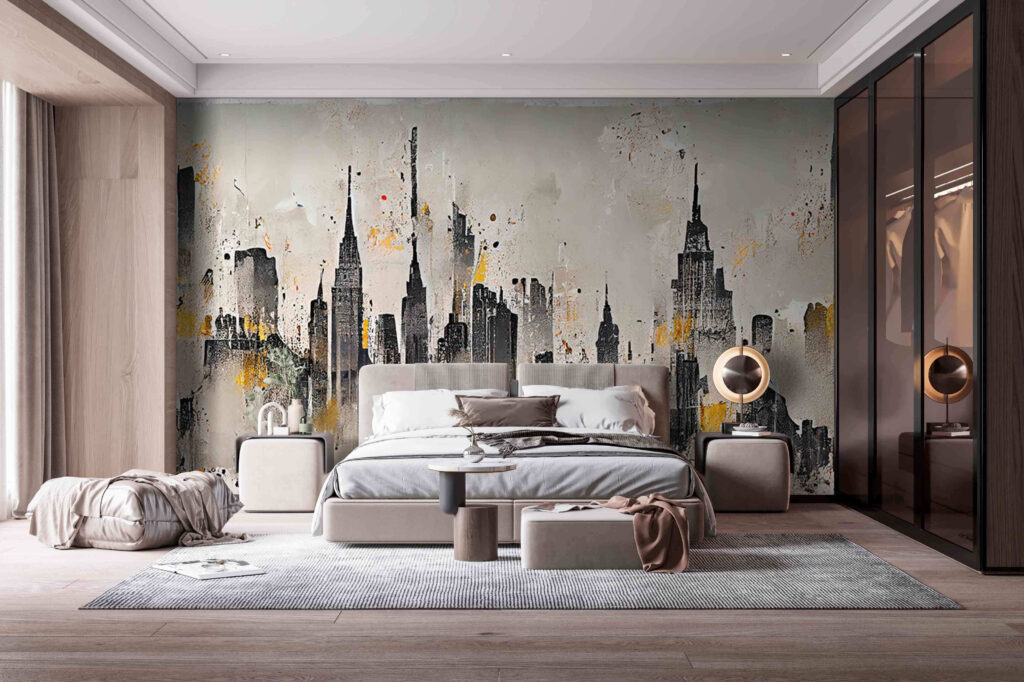 Siluetă urbană în ocru — interior 2