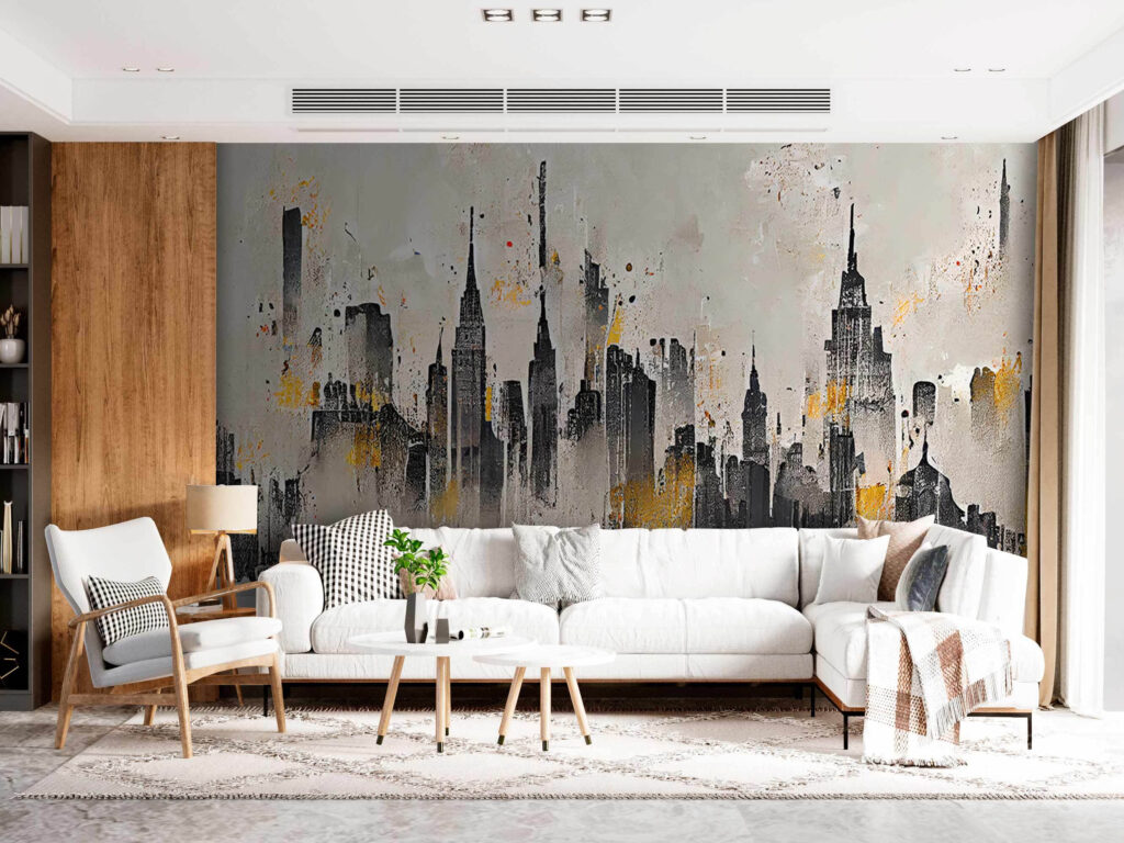 Siluetă urbană în ocru — interior 3