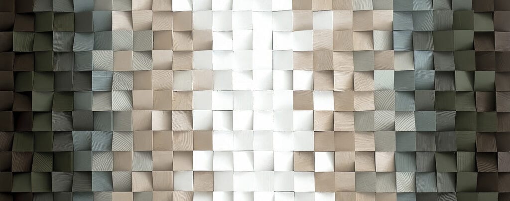 Perete din pătrate pliate — design complet
