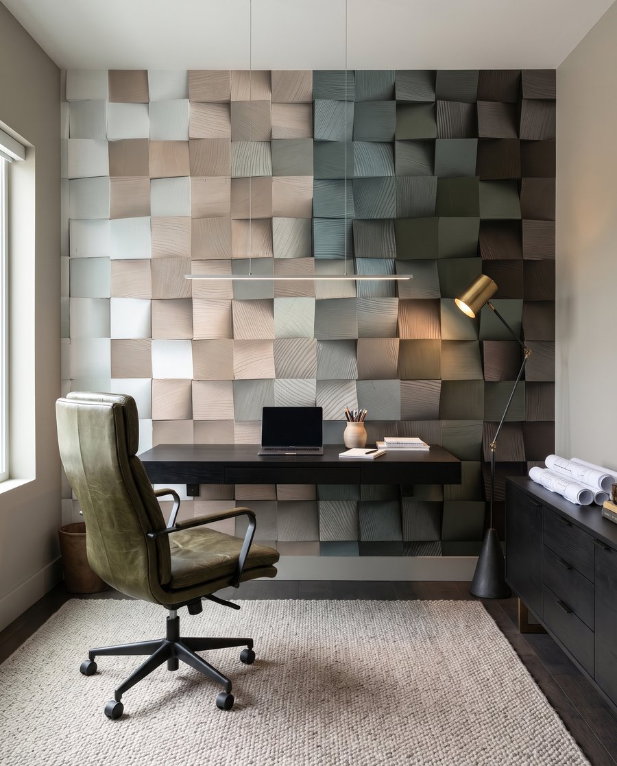 Perete din pătrate pliate — interior 8