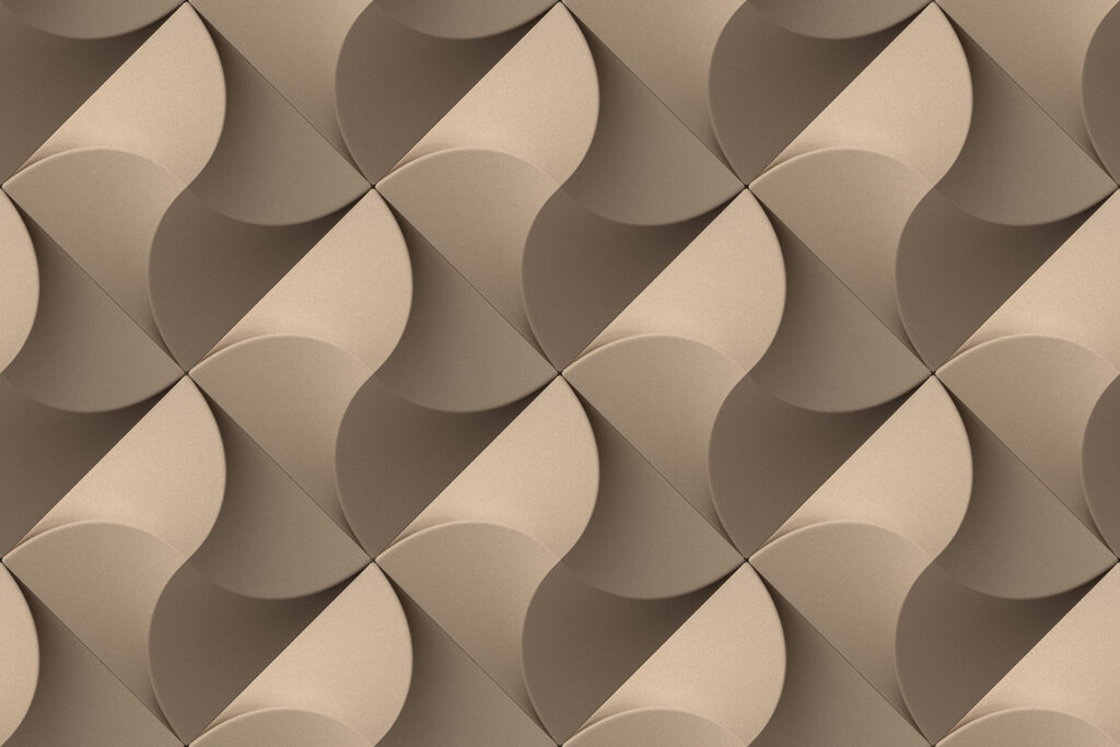 Frunze pliate în taupe — design complet