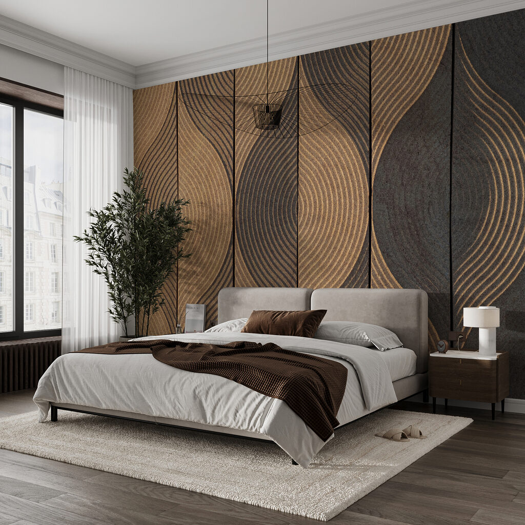 Arcuri aurii în benzi — interior 1