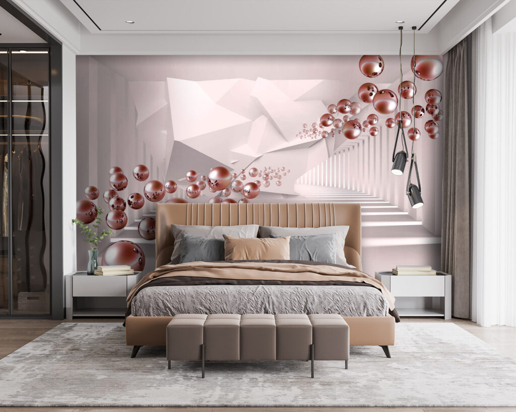 Sfere prin coridor — interior 1