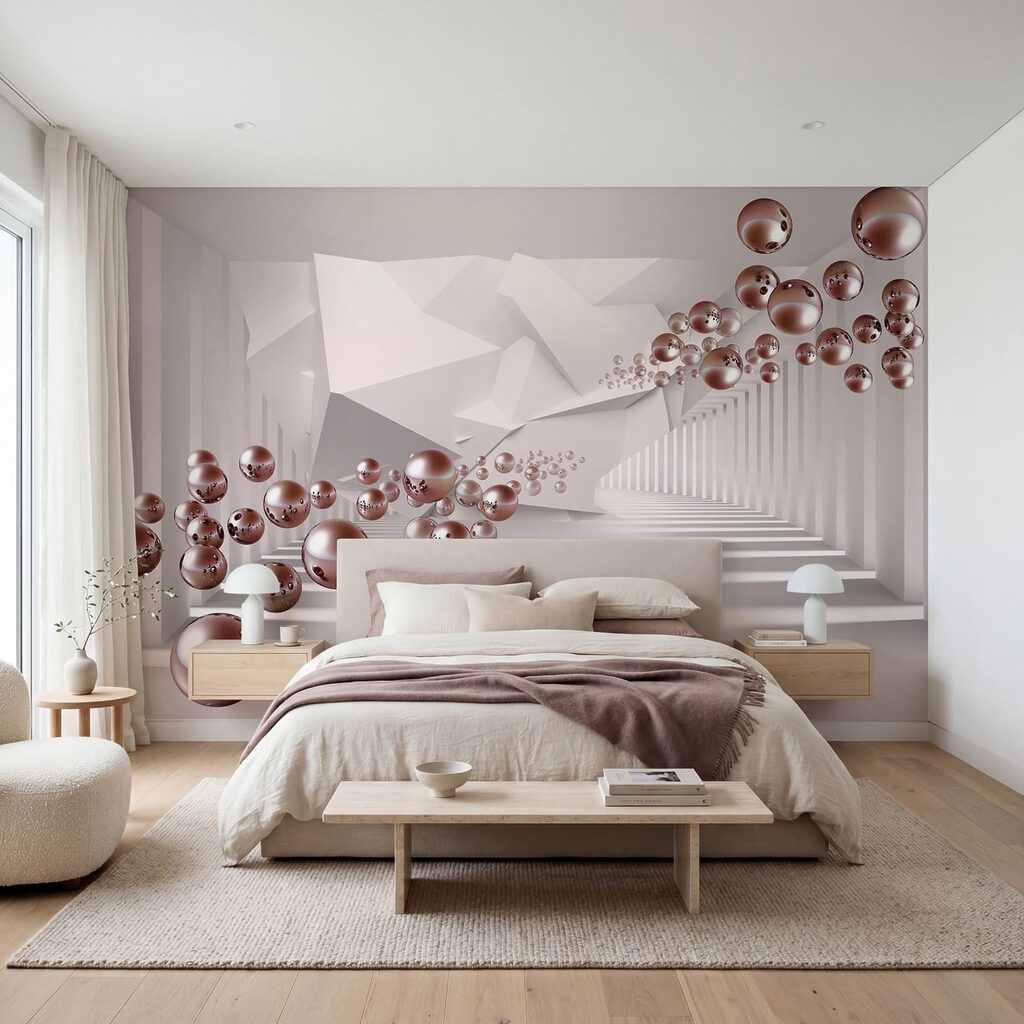 Sfere prin coridor — interior 3