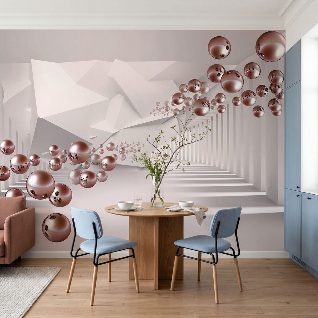 Sfere prin coridor — interior 5