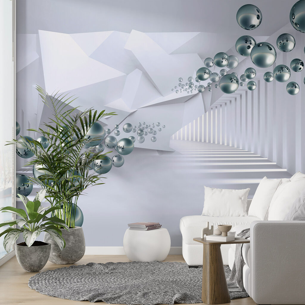 Sfere prin coridor — interior 6