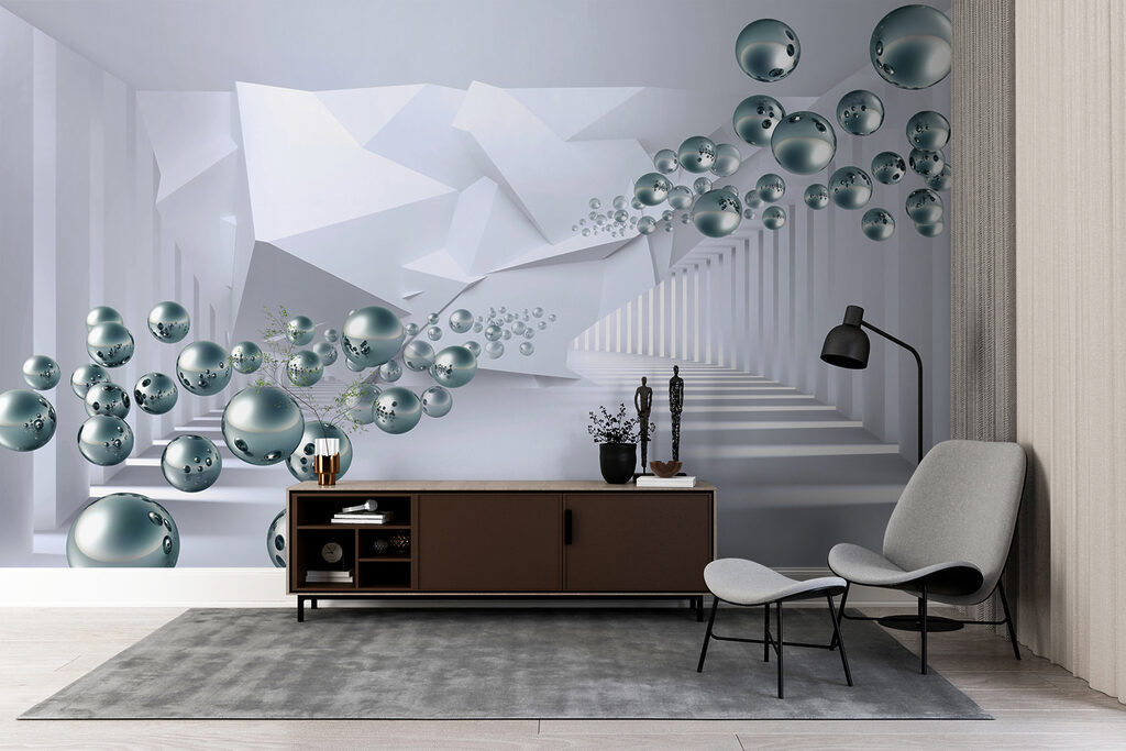 Sfere prin coridor — interior 7
