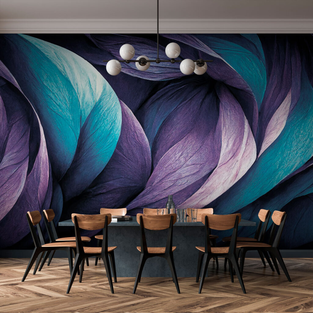 Pene mov și turcoaz — interior 1