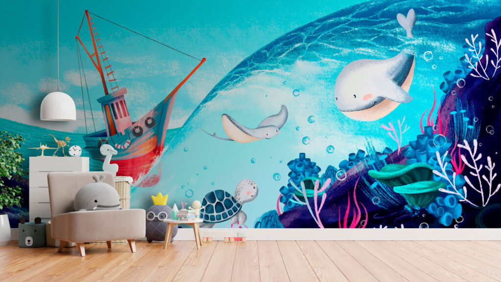 Barcă și animale marine — interior 1