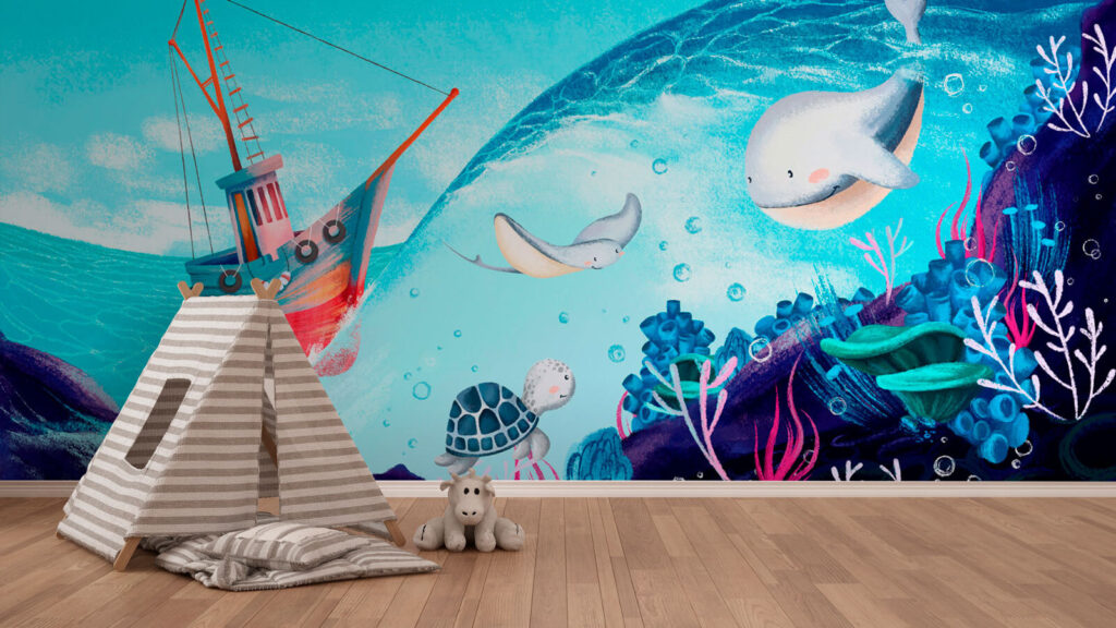 Barcă și animale marine — interior 2