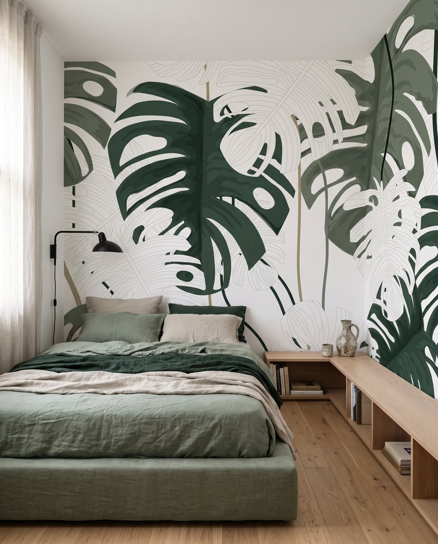 Frunze verzi pe alb — interior 2