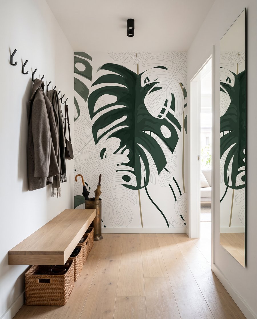 Frunze verzi pe alb — interior 5