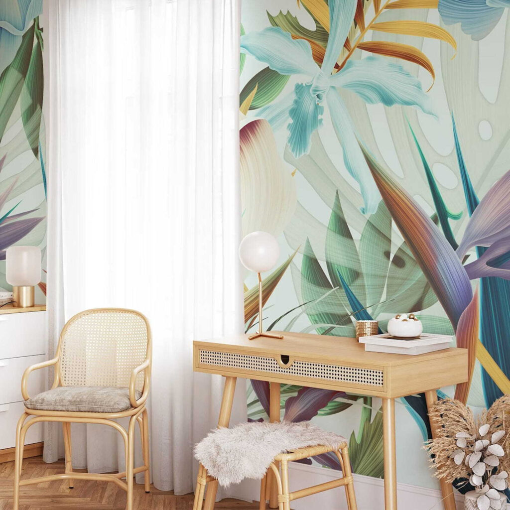 Flori tropicale, desen dens — interior 3