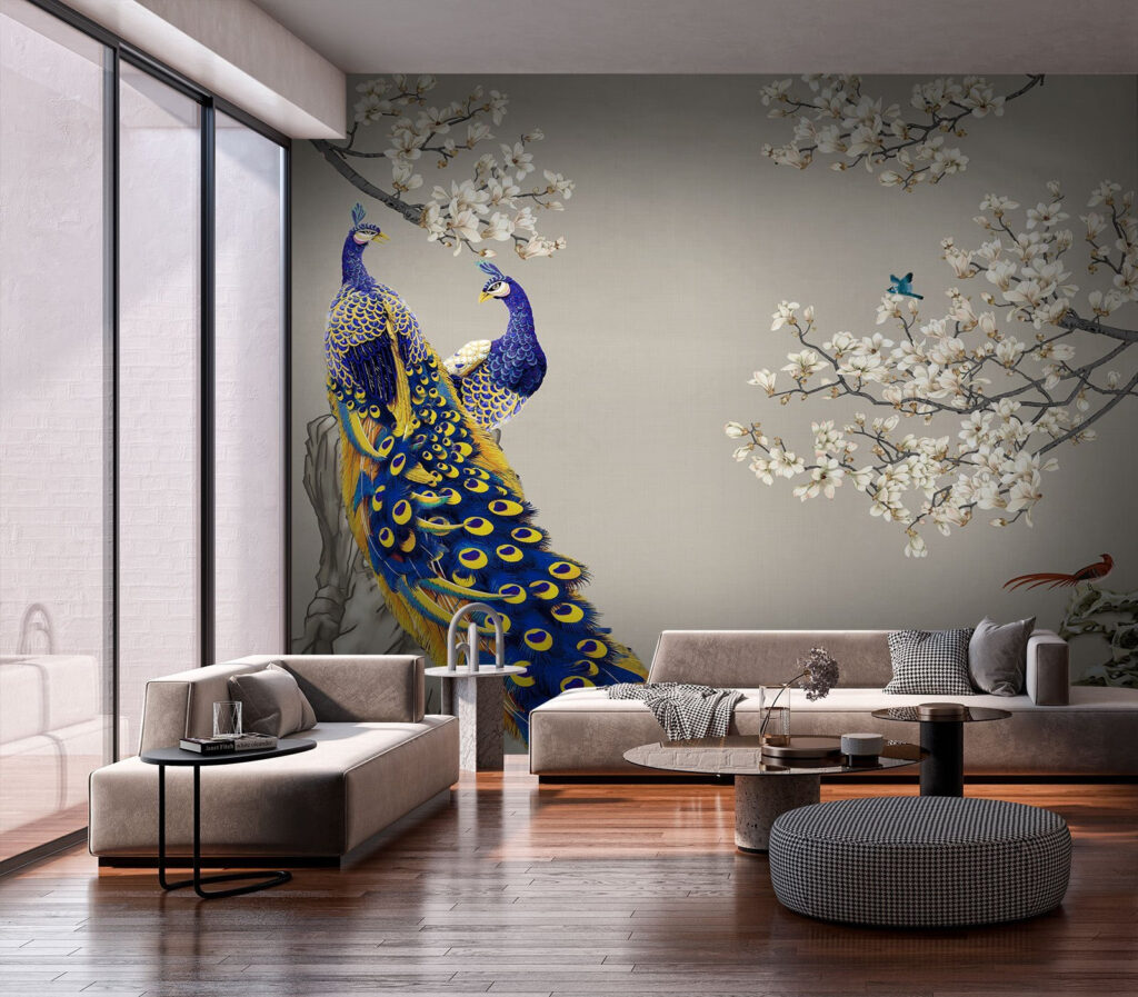 Păuni printre flori albe — interior 2