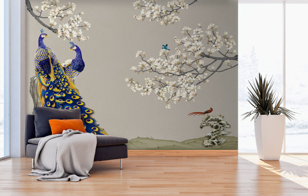 Păuni printre flori albe — interior 3